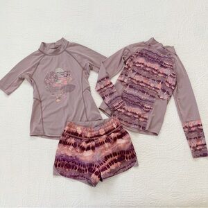 REI Girls' Shorts and Rashguard Tops, Purple